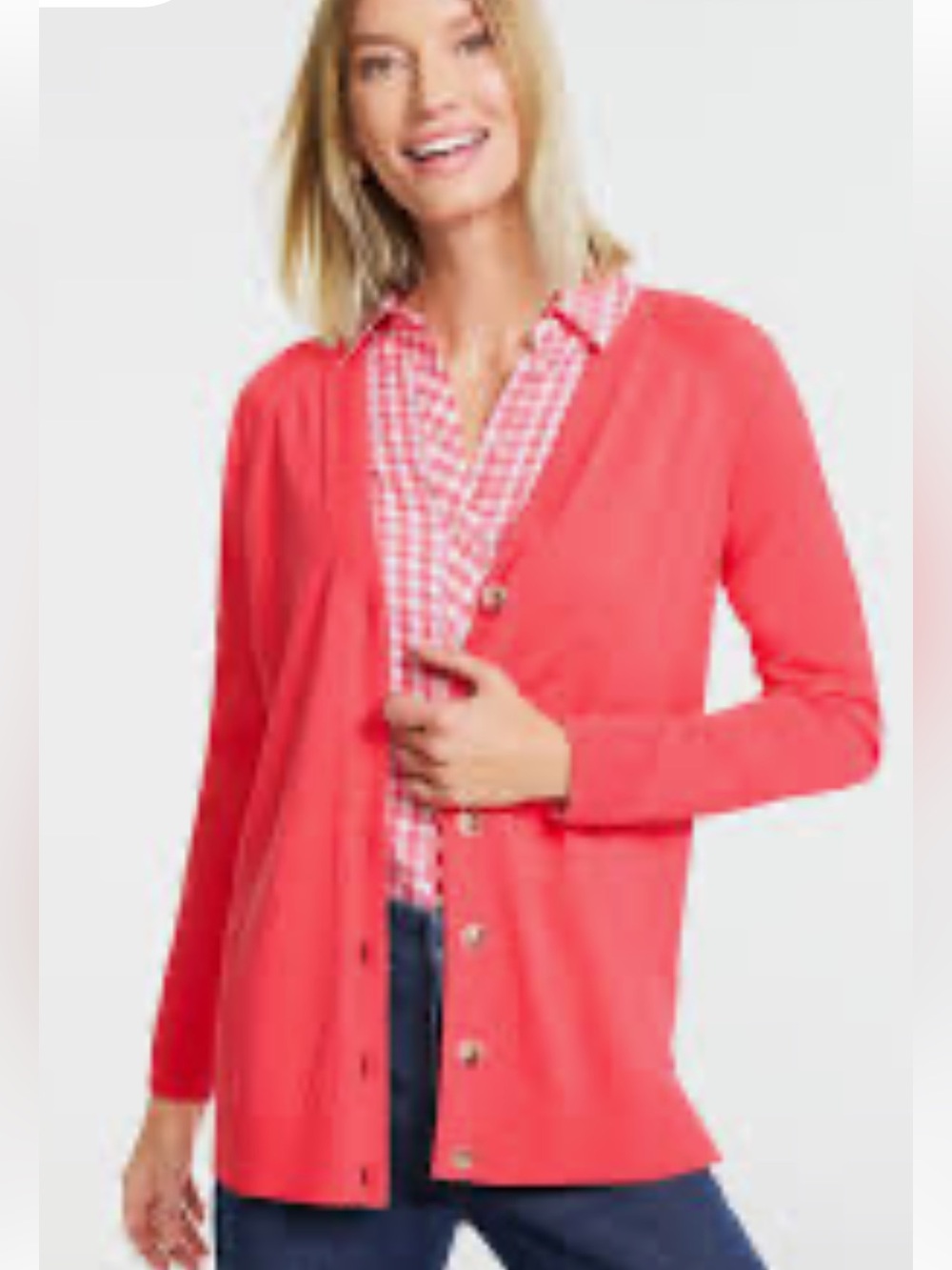 Talbots Cora-Pink Button-Front Cardigan Sweater-NWT. Retail 79.50